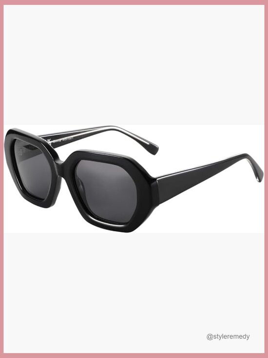 Polarized Hexagonal Sunglasses UV400 Protection for Women